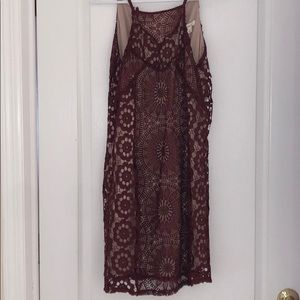 Maroon lace dress